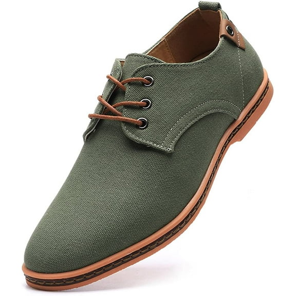 Men's Casual Canvas Oxfords Walking Shoes Sneakers Lace Up Dress Shoes