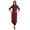 Maroon, variant on Moomaya Solid Rayon Kurta For Women bell Sleeve Drawstring Neck Long Ethnic Kurti
