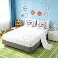 thumbnail image 5 of Manfei Sport Twin Bedding, Baseball Gaming Bedding Comforter Set, Red Navy White, Reversible 7pcs, 5 of 6