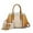 Beige Yellow, variant on Women's Daisy Crocodile-Embossed Satchel Handbag & Wallet 2-Piece Set by Mia K. - Red Taupe