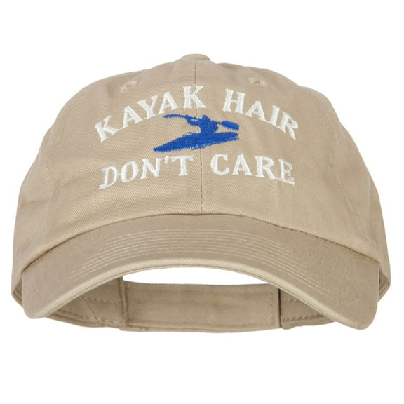 Kayak Hair Don't Care Embroidered Low Profile Cotton Cap - Khaki OSFM