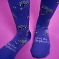 thumbnail image 3 of Nurse Mates Women's Calf Socks | 12-14 mmHg Compression | Endangered Elephants, 3 of 4