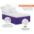 thumbnail image 2 of SGI Bedding 12 Inch Wrap Around Bedskirt | Microfiber Wrap Around Bed Skirt | Fade-Resistant, Wrinkle-free, Anti-static, Decorative, Extra Storage Space, Clutter-Free | Family King, Purple, 2 of 8