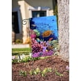 thumbnail image 3 of Exotic Blue Summer Ocean Sea Turtle Underwater Life Coral Reef Fish Garden Yard Flag 12"x 18" Double Sided Polyester Welcome House Flag Banners for Patio Lawn Outdoor Home Decor, 3 of 4