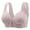 Grey, variant on Womens Front Buckle Lace Edge Seamless Movement Yoga Sleep Bra with Adjustable Gathering Support for Comfort