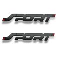 thumbnail image 1 of Emblema deportivo de aleación, juego de 2 calcomanías para el lateral del coche, para el maletero trasero, compatible con Signe, Citroën, Renault, Benz, Audi, Toyota, Honda y Nissan (negro)., 1 of 5