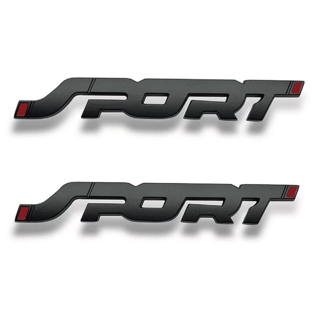 Emblema deportivo de aleación, juego de 2 calcomanías para el lateral del coche, para el maletero trasero, compatible con Signe, Citroën, Renault, Benz, Audi, Toyota, Honda y Nissan (negro).