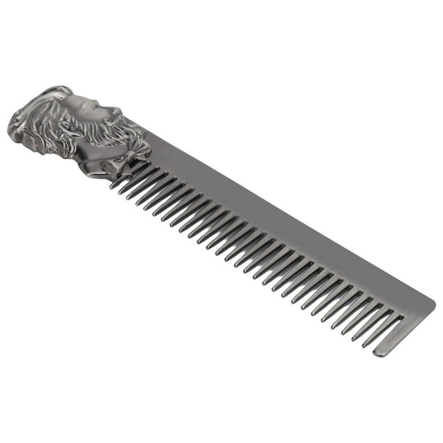 Octpeak Vintage Zinc Alloy Comb, Portable Zinc Alloy Oil Hair Comb Round Teeth Flexible For Daily Life For Barber