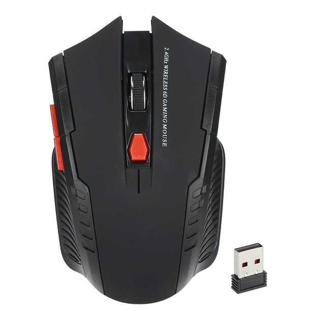 Game Mouse Smart Slim Mini Mouse inalámbrico portátil 2.4G con receptor USB para computadora portátil de oficina TabletNegro