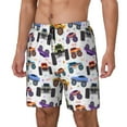 thumbnail image 2 of Fotbe Cartoon Monster Trucks1 Men’s Swim Trunks Quick Dry Swim Shorts Board Shorts with Mesh Lining-Medium, 2 of 9