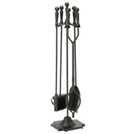 T51030BK 5-Piece Fireplace Tool Set - Black (Best Place For Tools)