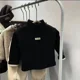 thumbnail image 4 of Children's Autumn Winter Half High Neck Pullover Long Sleeve Bottom Shirt Kids Baby Boys Girls Clothing Tops, 4 of 6