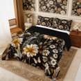 thumbnail image 3 of Manfei Cottagecore Blossom Daisy Queen Comforter Set 3 Pieces,Vintage Flowers Leaves Comforter Sets Queen,1 Comforter and 2 Pillowcases,Reversible, 3 of 6