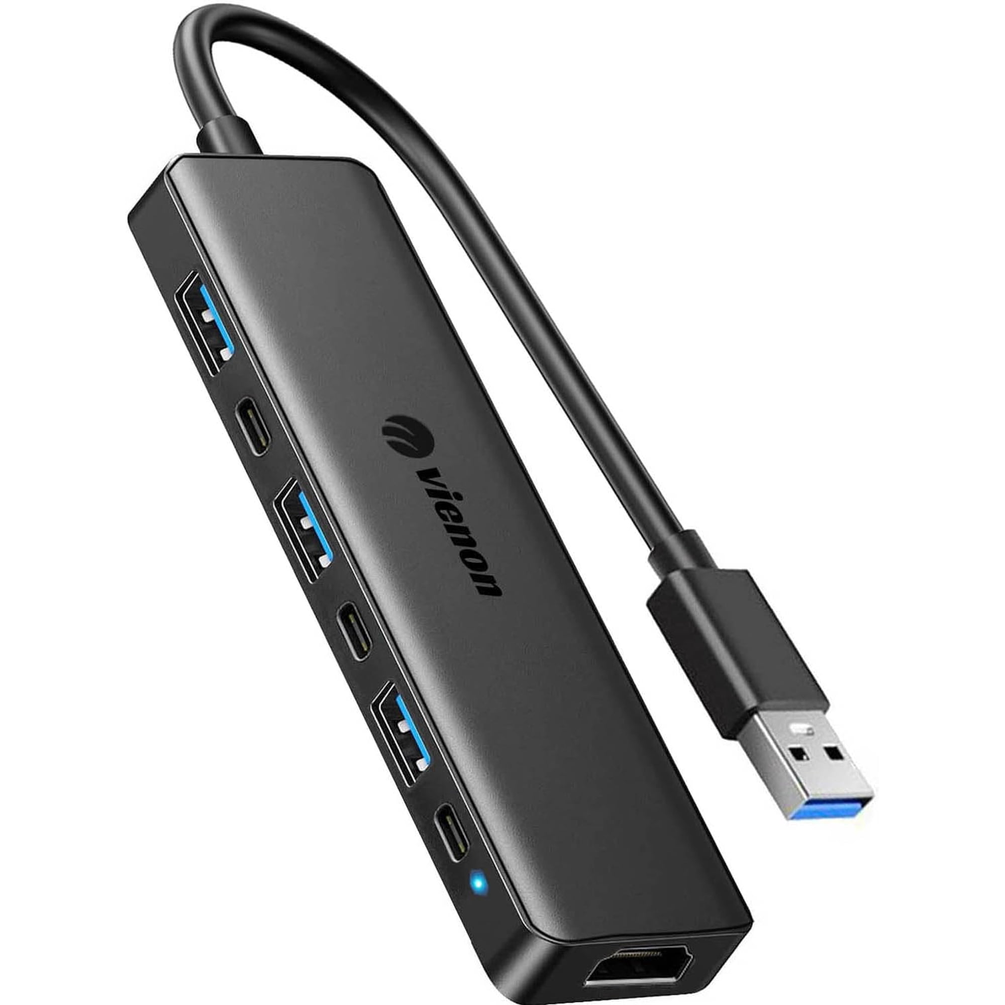 USB 3.0 to HDMI Adapter (7-in-1), USB 3.0 Hub with HDMI 1080P, USB Extender Docking Station for Monitor, PC, Laptop, Desktop Support Windows 7/8/10 & Mac OS