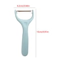 thumbnail image 2 of Fruit Vegetable Peeler Stainless Steel Carrot Potato Peeler Multifunctional Peeling Tool - Light Blue, 2 of 10