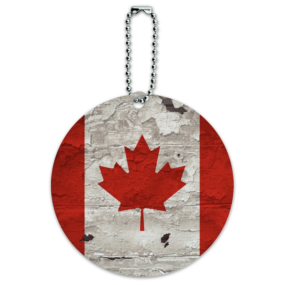 4 Pack Canada Flag Distressed Vinyl Decal Stickers | 1x1 Inch Funny Logo For Car, Truck, Laptop, Window