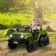 thumbnail image 2 of Qaba 12V 7A Kids Electric RC Car, Toddler Ride on Toys w/ 4WD/2WD Switch, Gift for Boys & Girls, Green, 2 of 10