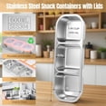 thumbnail image 4 of Stainless Container With divid Sections Lid Snacks Container Storage For Home Work Travel, 4 of 8
