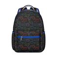 thumbnail image 1 of Dinosaur Student School Backpack for Student Cute Roaring Dino Print with Planets Stars Forest Nature Theme Colorful Design, 1 of 6