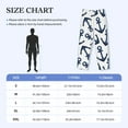 thumbnail image 4 of Balery Navy Blue Anchor print Men's Pajama Pants,Ultra Lightweight Pjs,Lounge Pant-XX-Large, 4 of 9