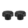 thumbnail image 5 of Uxcell M10 Female Thread Brass Insert Grip Handle Star Knob Black 2 Pack, 5 of 5