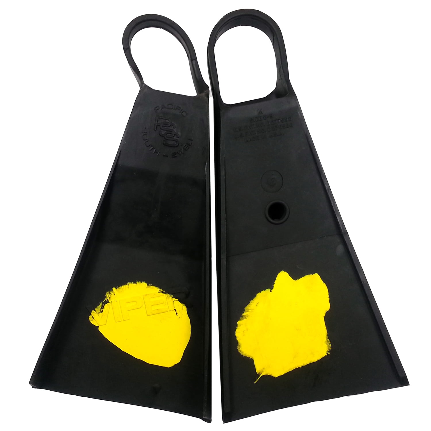 Viper V7 Yellow Dot Surfing Fins L