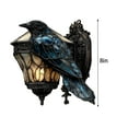 thumbnail image 3 of Clearance Hangs under $10,Exquisite Black Crow Decorative– Faux Stained Glass Halloween Crow Crow Decor For Halloween Dark Academia Home & Wall Hanging Ornament, 3 of 4