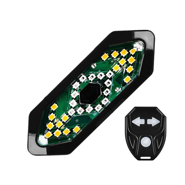 Yuarrent Luz de señal de giro Instalación práctica incorporada recargable LED Control remoto Lámpara de ciclismo Lámparas de Ropa Deportiva, Zapatos