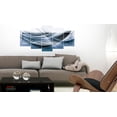 thumbnail image 2 of Tiptophomedecor Glamour Canvas Wall Art - Blue Rays - Stretched & Framed Ready To Hang Art, 2 of 4