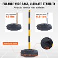 thumbnail image 3 of STAWAY Adjustable Traffic Delineator Post Cones - 6 Pack, Fillable Base, 8FT Chain, Yellow & Black, Perfect for Safety, Construction, Parking Control, 3 of 8