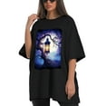 thumbnail image 4 of Plus Size Shirt for Women Black Tops for Women Short Sleeves Shirt for Women Magic Tree 2 T Shirt Crewneck Shirt for Women XS, 4 of 5