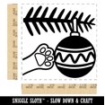 thumbnail image 2 of Cat Paw Hitting Ornament Christmas Square Rubber Stamp Stamping Scrapbooking Crafting - Medium 1.75in, 2 of 7