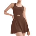 thumbnail image 2 of SDNall Tennis Outfits Woman Classic Exercise Fashionable Solid Color Tennis Dress Tennis Dress, 2 of 9