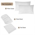 thumbnail image 3 of The Great American Store - 1800 Series Microfiber Sheet Set Three Quarter (48"x 75") Size - Stripe Sage - Stain Resistant, Warm, Breathable And Hypoallergenic, 3 of 4
