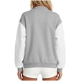 thumbnail image 5 of Qzwdhjm Varsity Jackets for Women Button Down Baseball Jacket Color Block Long Sleeve Bomber Coats Loose Casual Coat with Pockets, 5 of 6