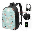 thumbnail image 3 of YFYANG 17" Laptop Backpack, Carrot Bunny Doodle Fashion Travel Work Backpack with USB and Headphone Cable Interface for Men and Women, 3 of 8