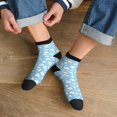 thumbnail image 3 of Pofeuu Blue Popcorn Print 30cm Socks, Adult Running Hiking Socks for Youth and Adult, 3 of 7