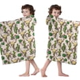 thumbnail image 4 of Beige Buffalo Skull Cactus Pattern Hooded Bath Towel，50"x30" for Ages 3 To 12 Kids, Quick Dry Lightweight Soft Microfiber Hood Beach Towel Cover Up for Kids, 4 of 7