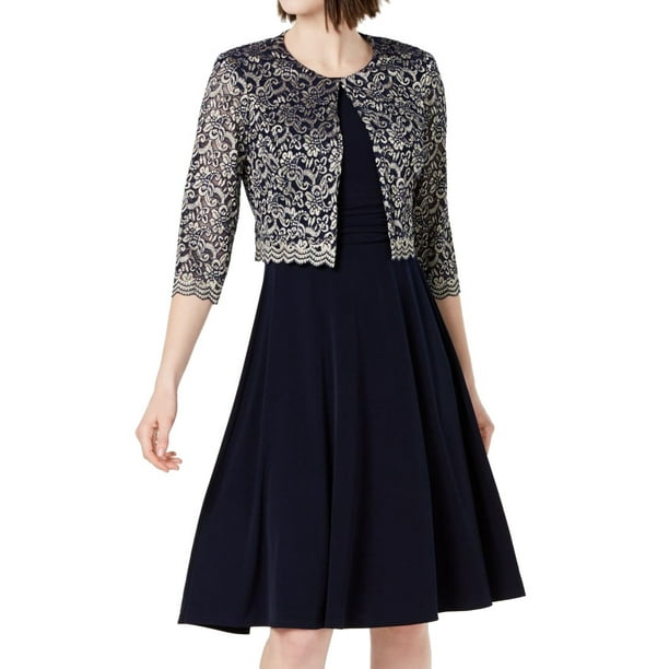 Jessica Howard - Womens Jacket Dress Petite A-Line Lace 6P - Walmart ...
