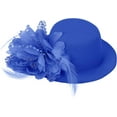 thumbnail image 2 of 2Pcs Mini Hat Hair Clip Feather Fascinator Derby Cocktail Tea Party Headwear for Women Ladies, 2 of 7