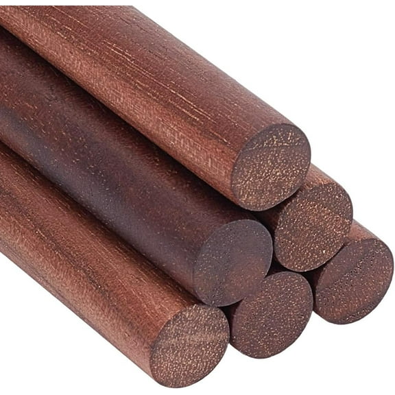 14Pcs Walnut Dowel Rods 5.9x0.4 Inch Wooden Dowel Rod Sticks Wooden Dowels for Crafts Unfinished Round Sticks Wooden Carving Blocks for Building Model Material Crafts Arts and DIY Carving