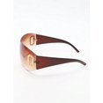 thumbnail image 4 of 1pc Women Y2k Style Rimless Glasses In Brown, 4 of 5
