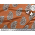thumbnail image 3 of Soimoi Polyester Crepe Fabric Paisley Block Print Fabric by The Yard 42 Inch Wide, 3 of 3