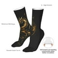 thumbnail image 4 of Fuzoiu Golden Dragon Tattoo Art Print Crew Socks,Casual Athletic Gym LightWeight Thin Socks,Casual Crew Socks for Men Woman,Calf Length Crew Socks, 4 of 7