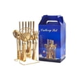thumbnail image 2 of Juego de vajilla de Acero inoxidable Cateissary 24 pack/lote dorado, 2 of 6