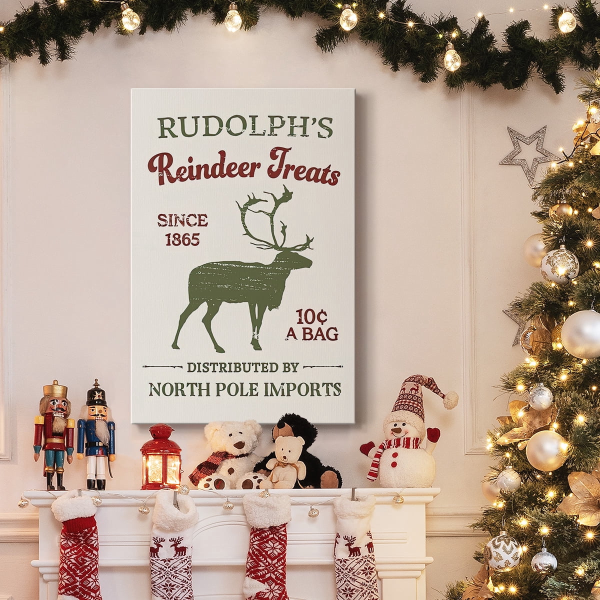 Christmas Farm Sign Collection B- Gallery Wrapped Canvas