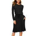 thumbnail image 1 of Vestido Simier Fariry para mujer, manga larga, manga larga, midi, talla M, 1 of 5
