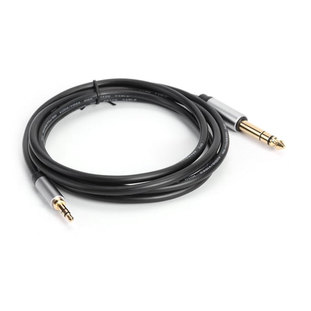 Kuymtek Cable adaptador macho a macho chapado en oro de 3,5 mm a 6,35 mm para amplificador (1,8 m) Kuymtek Componentes de la computadora