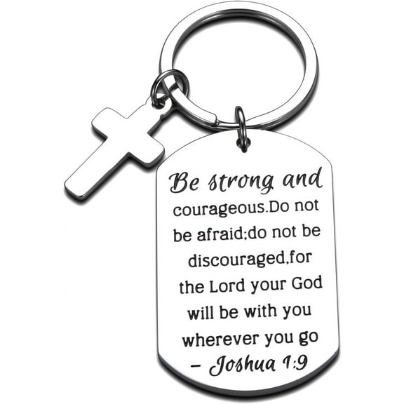 Christian Gifts for Women Men Inspirational Bible Verse Keychain Stocking Stuffers for Women Men Pendant Cross Charm Religious Gifts for Birthday Graduation First Communion Christmas Thanksgiving