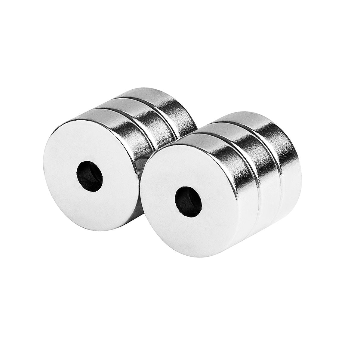 1 x 1/4 x 1/8 Inch Large Neodymium Rare Earth Ring Magnets N48 6 Pack 